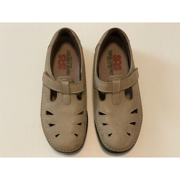 SAS Women's Roamer TriPad Comfort Mary Jane Style Tan Leather Size 6.5 N - Picture 5 of 8